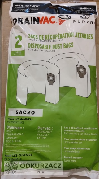 SAC 20 Worki do odkurzacza centralnego Pro2/G2/Summum 41 litrów